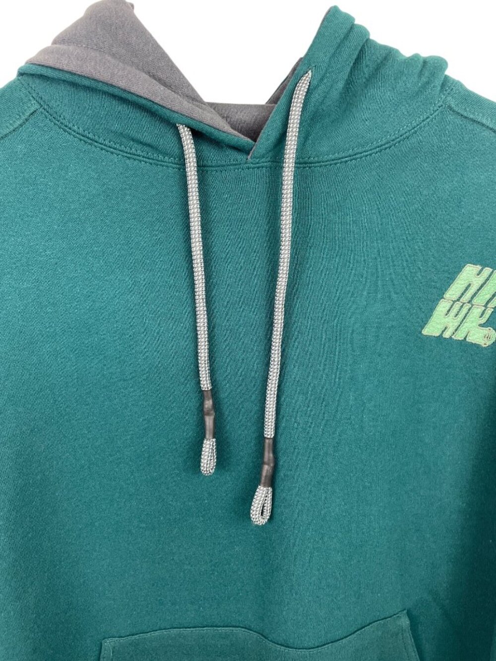 Tony Hawk Gray & Green Pullover Hoodie With Kangaroo Pocket Mens Size Medium - Picture 3 of 12